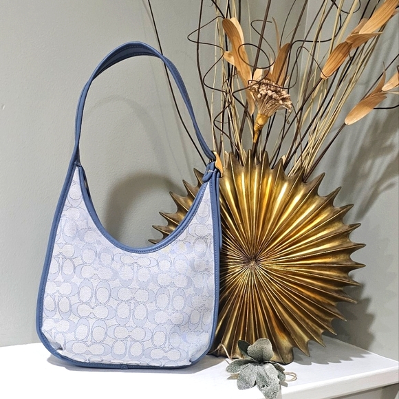 Coach | Bags | Coach Ergo Signature Print C2588 Blue | Poshmark